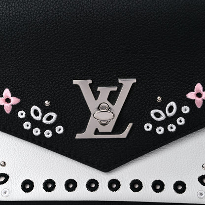 Louis Vuitton Soft Calfskin Embroidered My Lockme Chain Bag BB Black Snow White 10 of 10