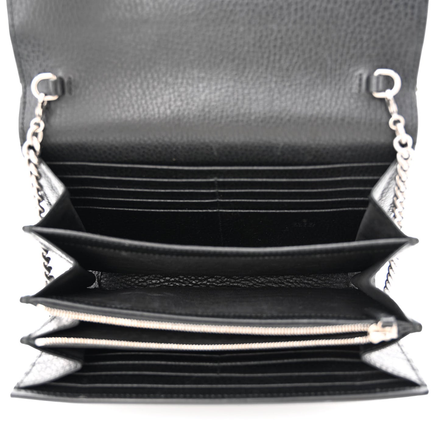 Calfskin Mini Dionysus Chain Wallet Black