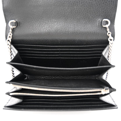 Gucci Calfskin Mini Dionysus Chain Wallet Black 5 of 15