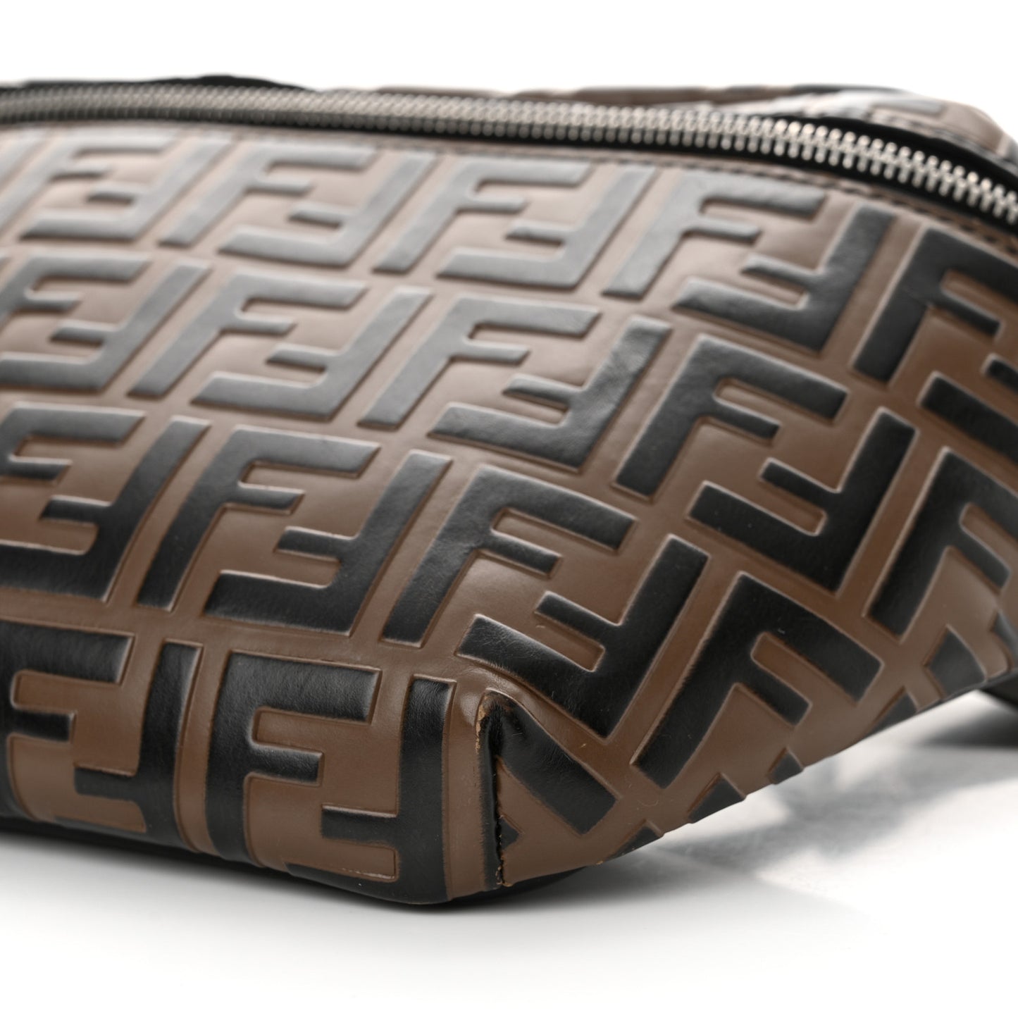 Vitello Century Bi-Color FF 1974 Embossed Belt Bag Maya Black