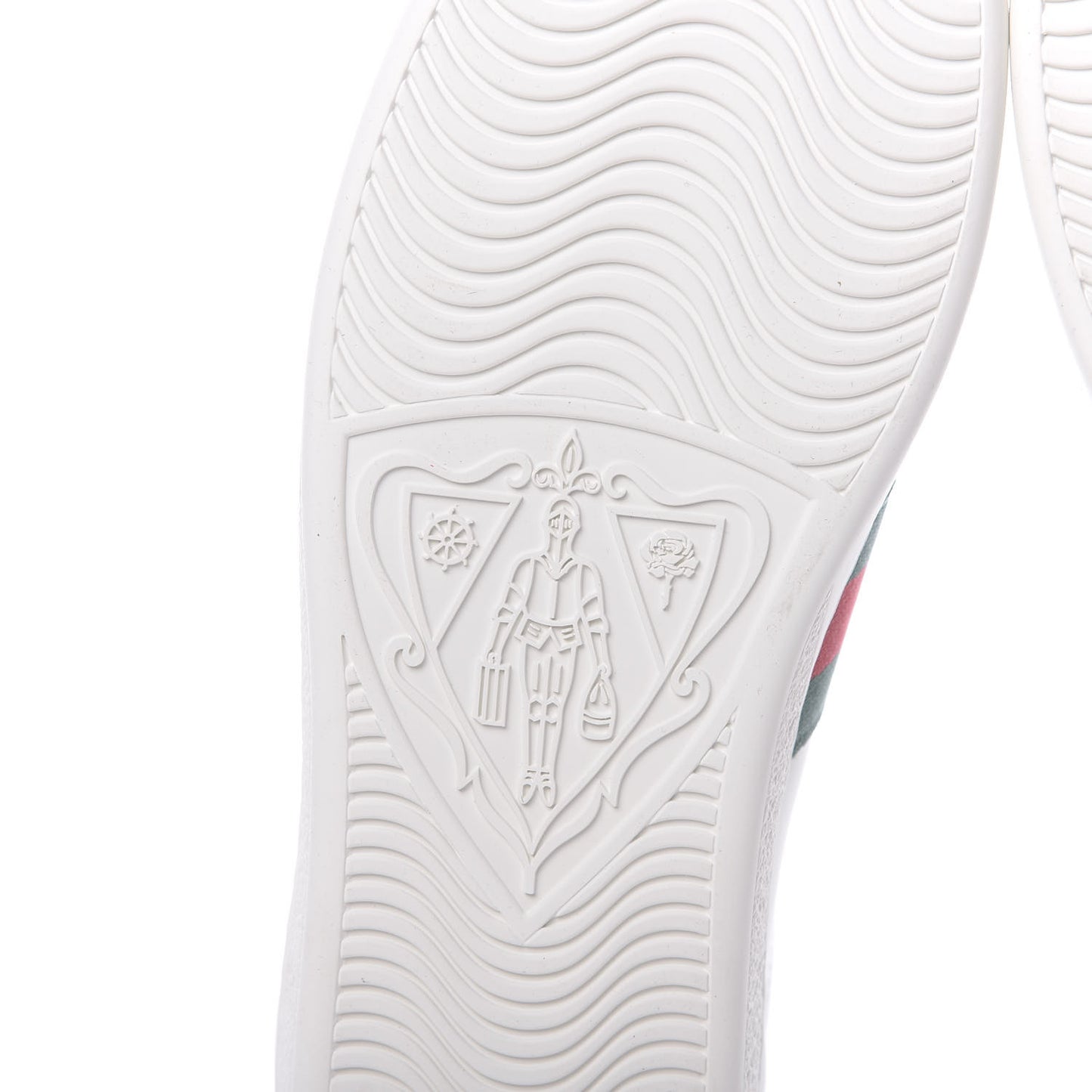 Calfskin Web Bee Embroidered Womens Ace Sneakers 39.5 White Green