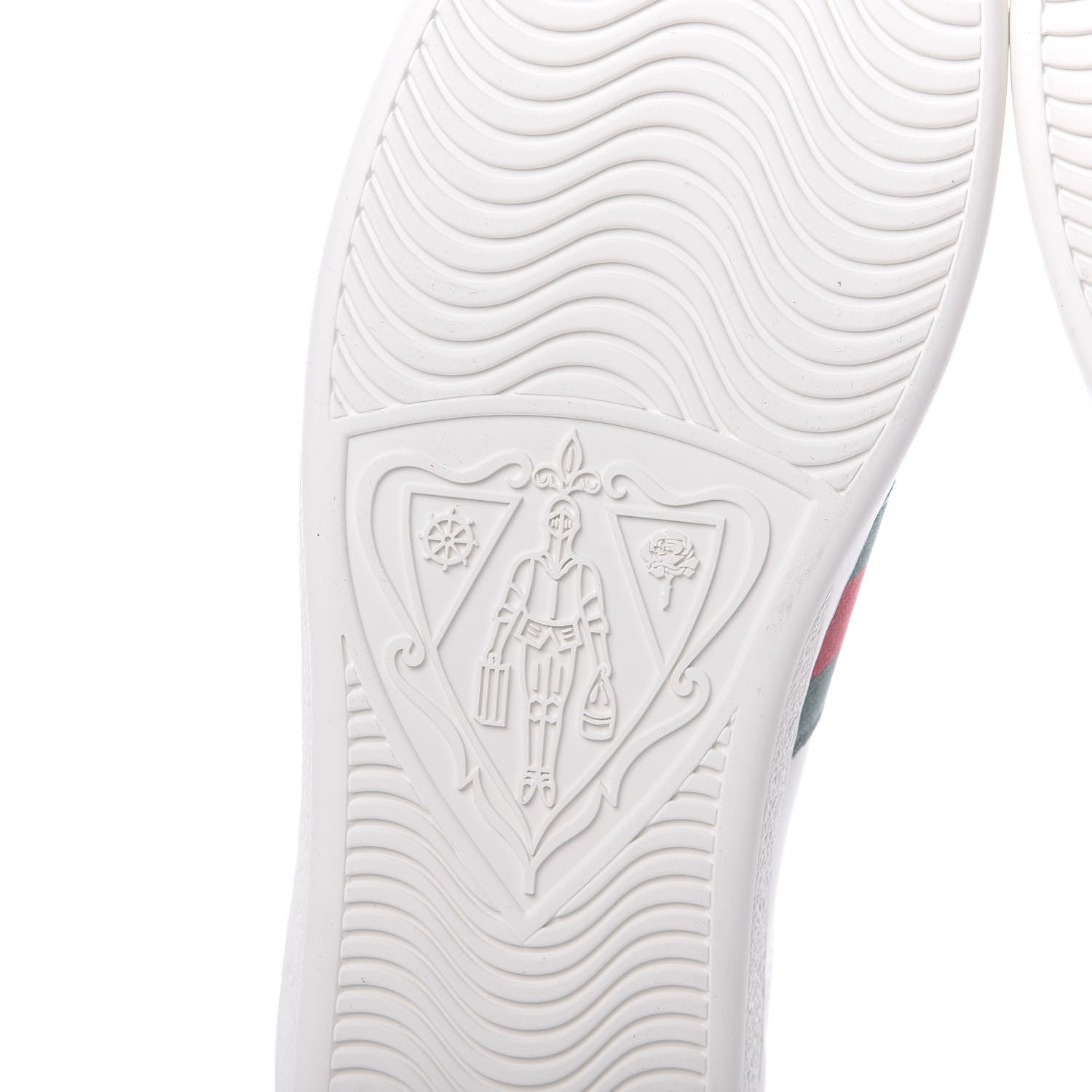 Gucci Calfskin Web Bee Embroidered Womens Ace Sneakers 39.5 White Green 6 of 10