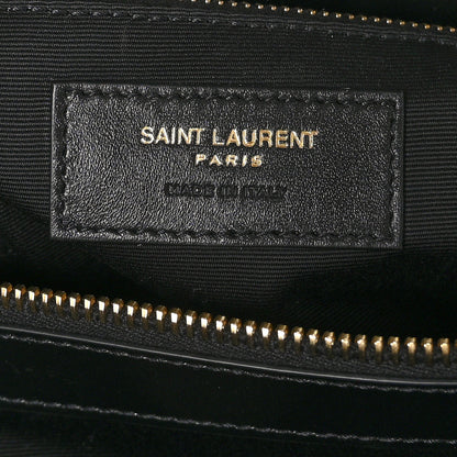 Saint Laurent SAINT LAURENT Calfskin Y Quilted Monogram Medium Loulou Chain Satchel Black 7 of 11