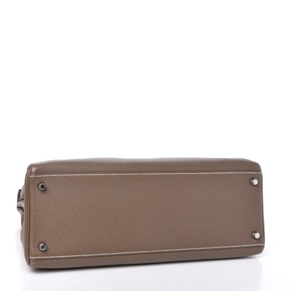 Hermes Togo Kelly Retourne 35 Etoupe 4 of 11