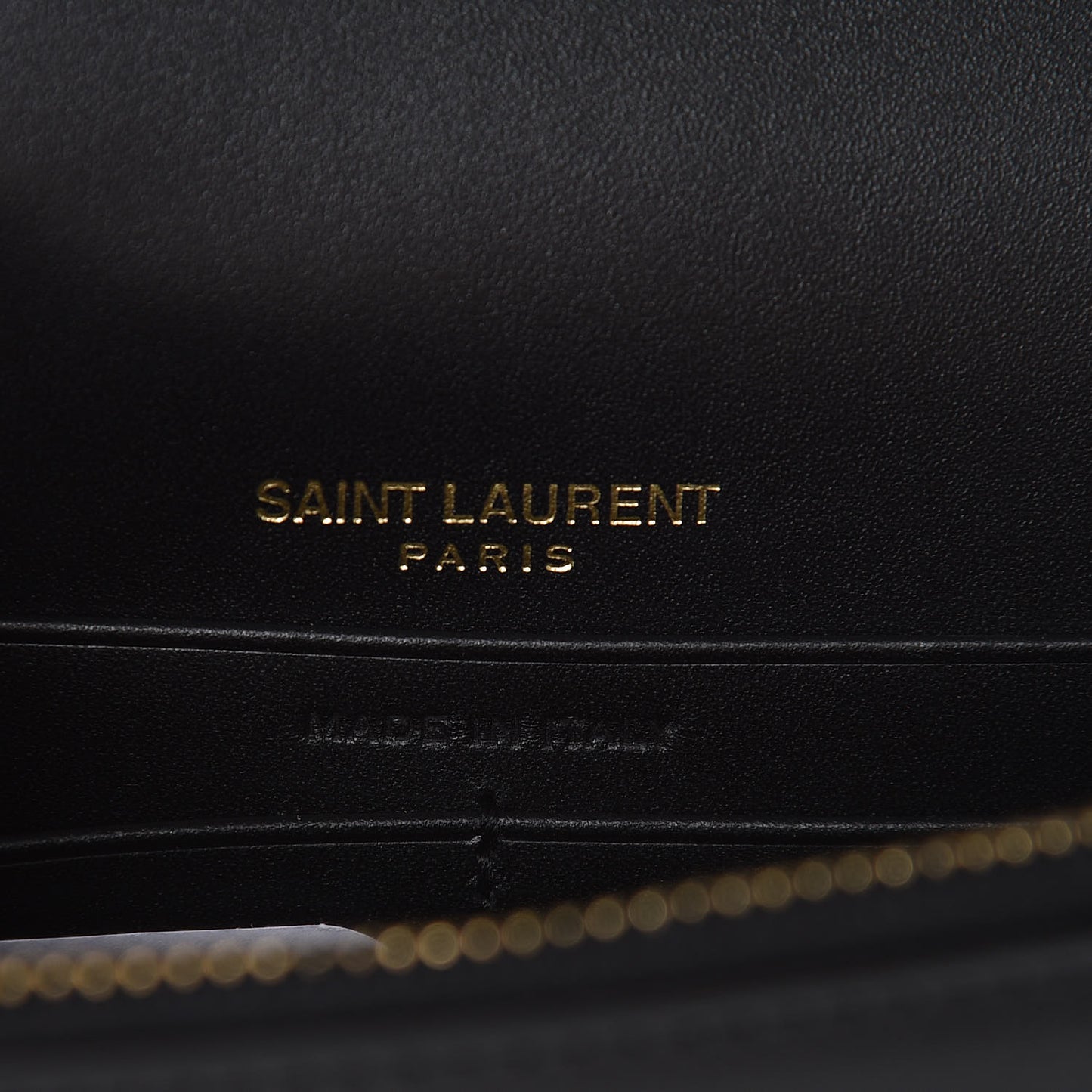 Smooth Calfskin Classic Monogram Kate Tassel Chain Wallet Black