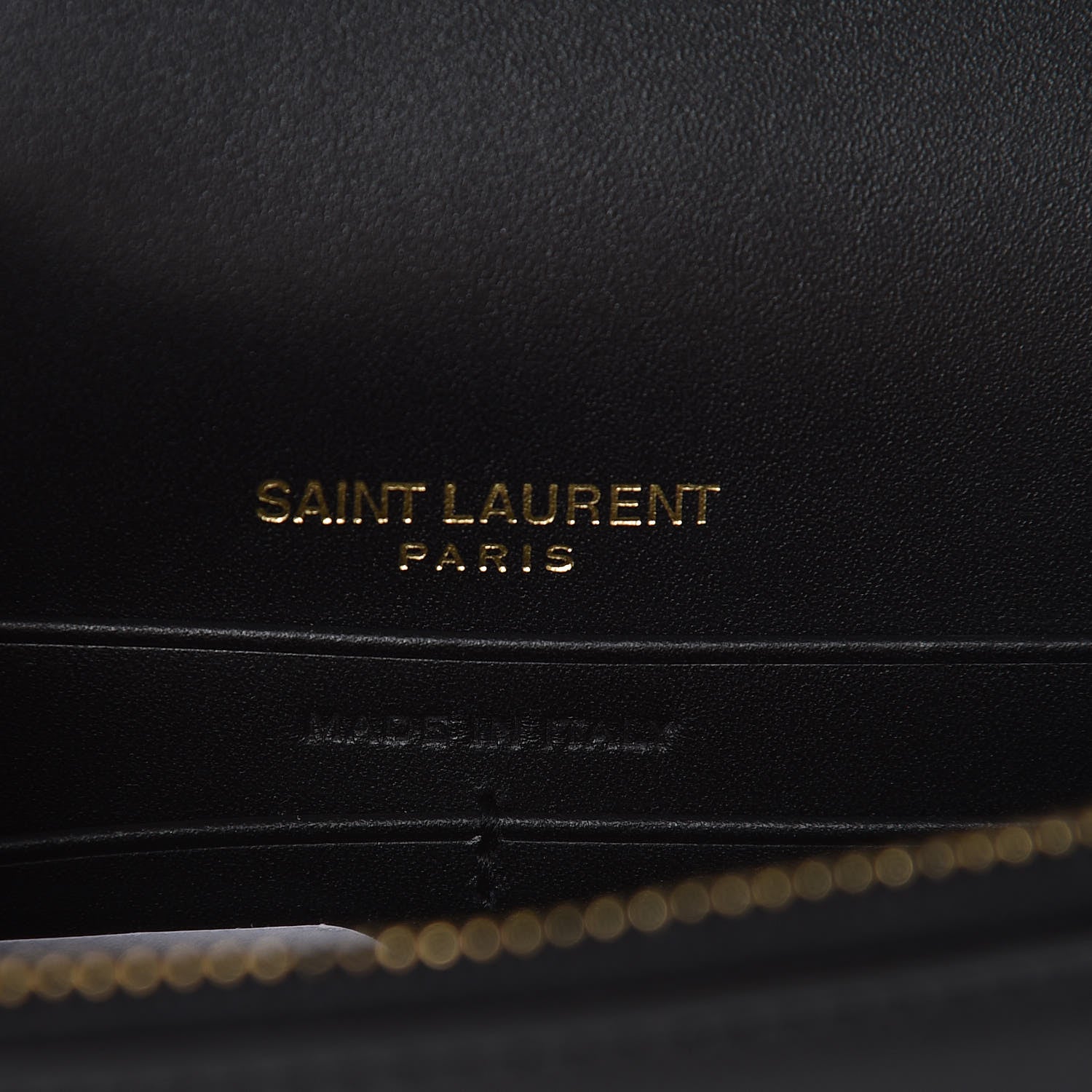 Saint Laurent Smooth Calfskin Classic Monogram Kate Tassel Chain Wallet Black 6 of 8