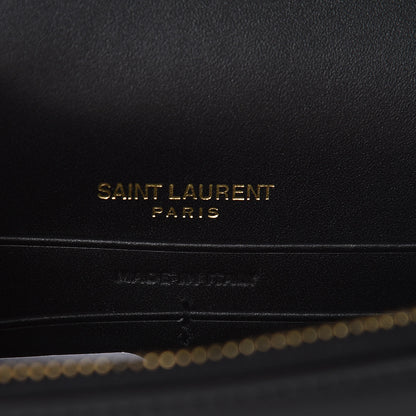 Saint Laurent Smooth Calfskin Classic Monogram Kate Tassel Chain Wallet Black 6 of 8
