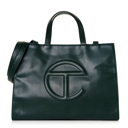 Telfar Vegan Leather Medium Shopping Bag Dark Olive 1 of 13