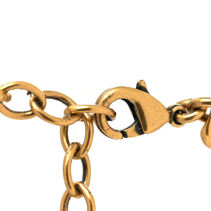 Christian Dior Metal CD Choker Necklace Aged Gold 4 of 5