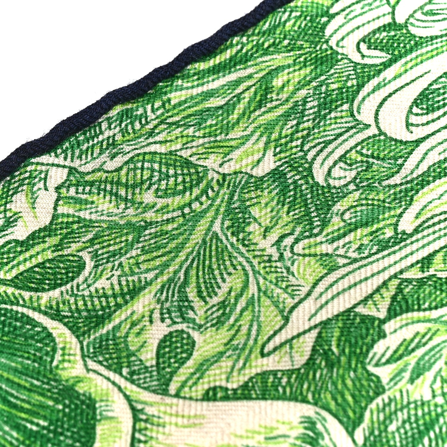 Hermes Cashmere Silk All 'Orto Botanico Di Palermo Shawl 140  Vert Vif Naturel Bleu 5 of 5