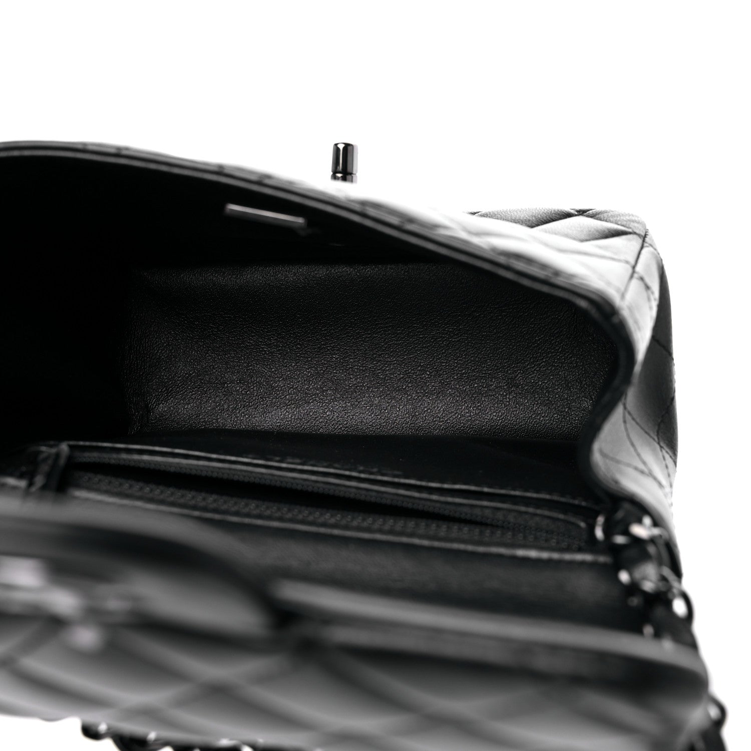 Chanel Lambskin Quilted Mini Square Flap So Black 5 of 10