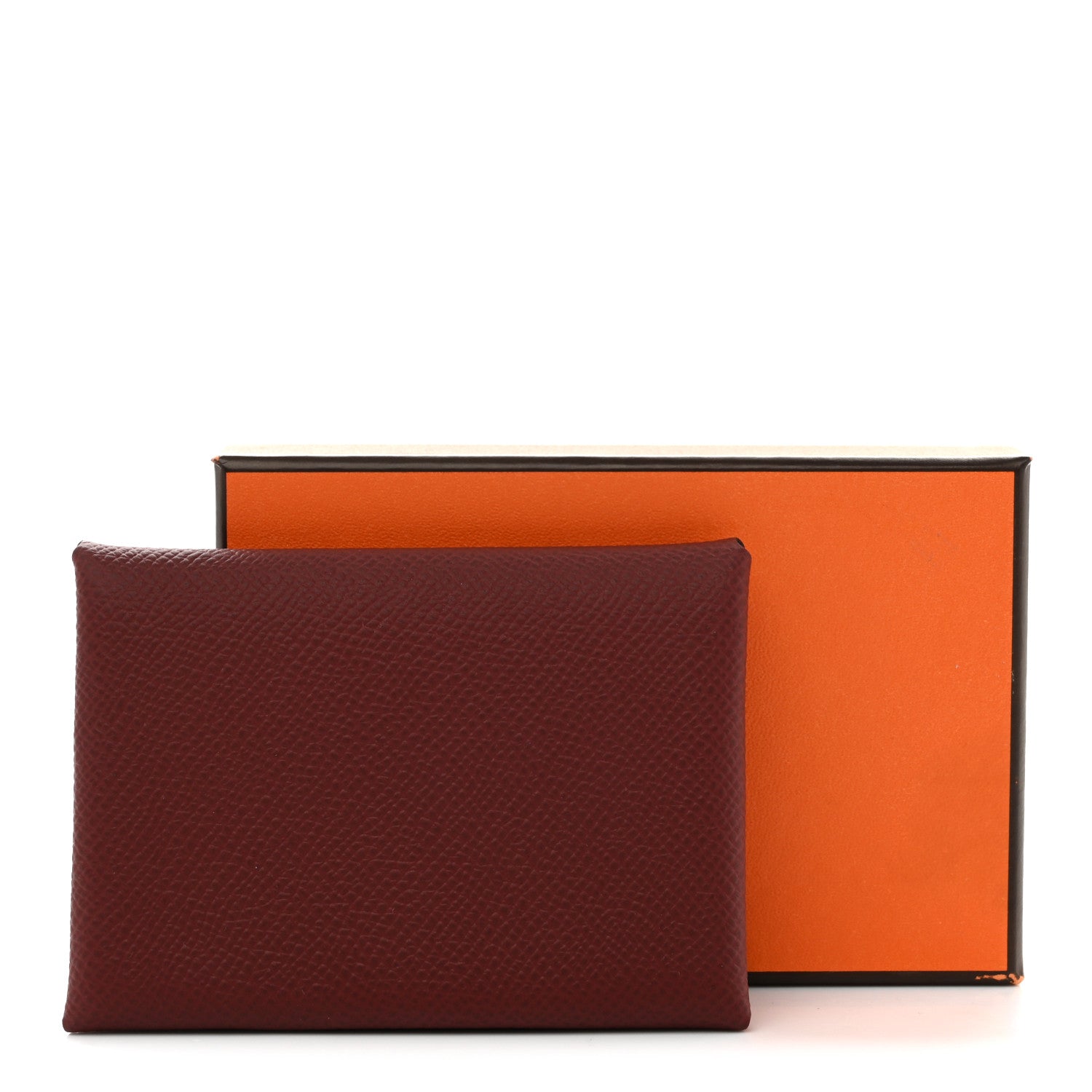 Hermes Epsom Calvi Duo Card Case Rouge H 8 of 8