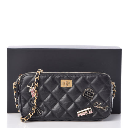 Chanel Aged Calfskin Lucky Charms 2.55 Reissue Small Clutch With Chain Black 9 of 9