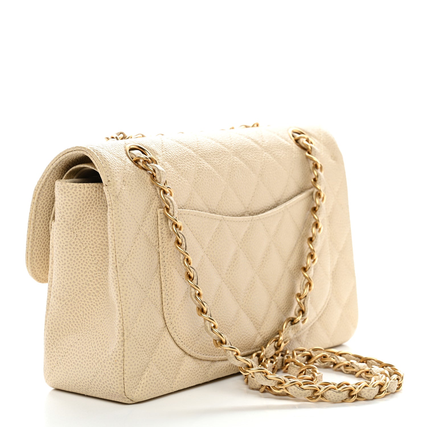 Chanel Caviar Quilted Small Double Flap Beige 2 of 10