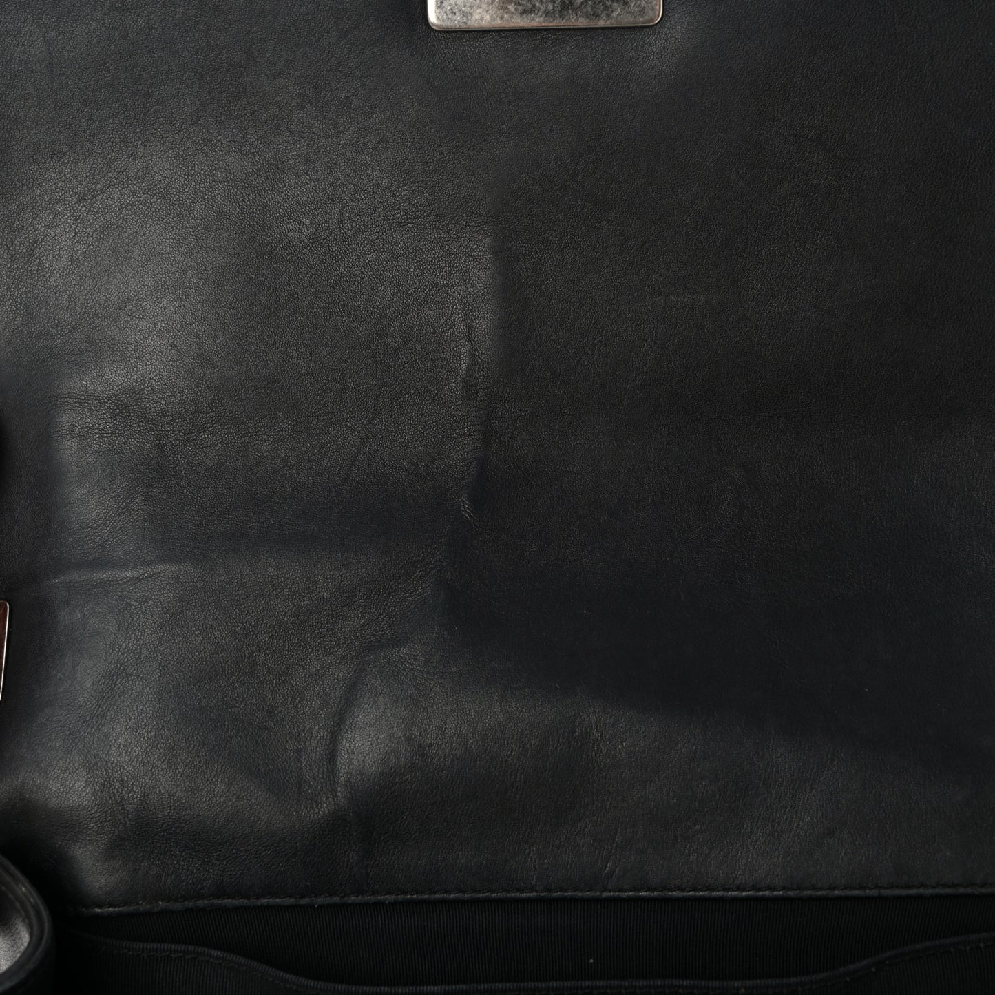 Calfskin Quilted Small Boy Flap Black