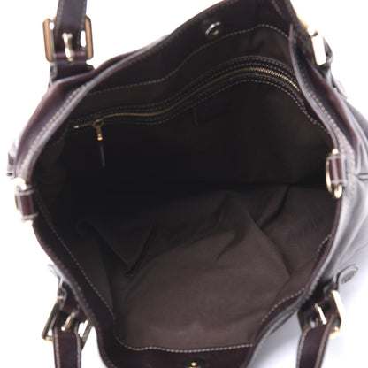 Gucci Calfskin Medium Britt Tote Dark Brown 4 of 9