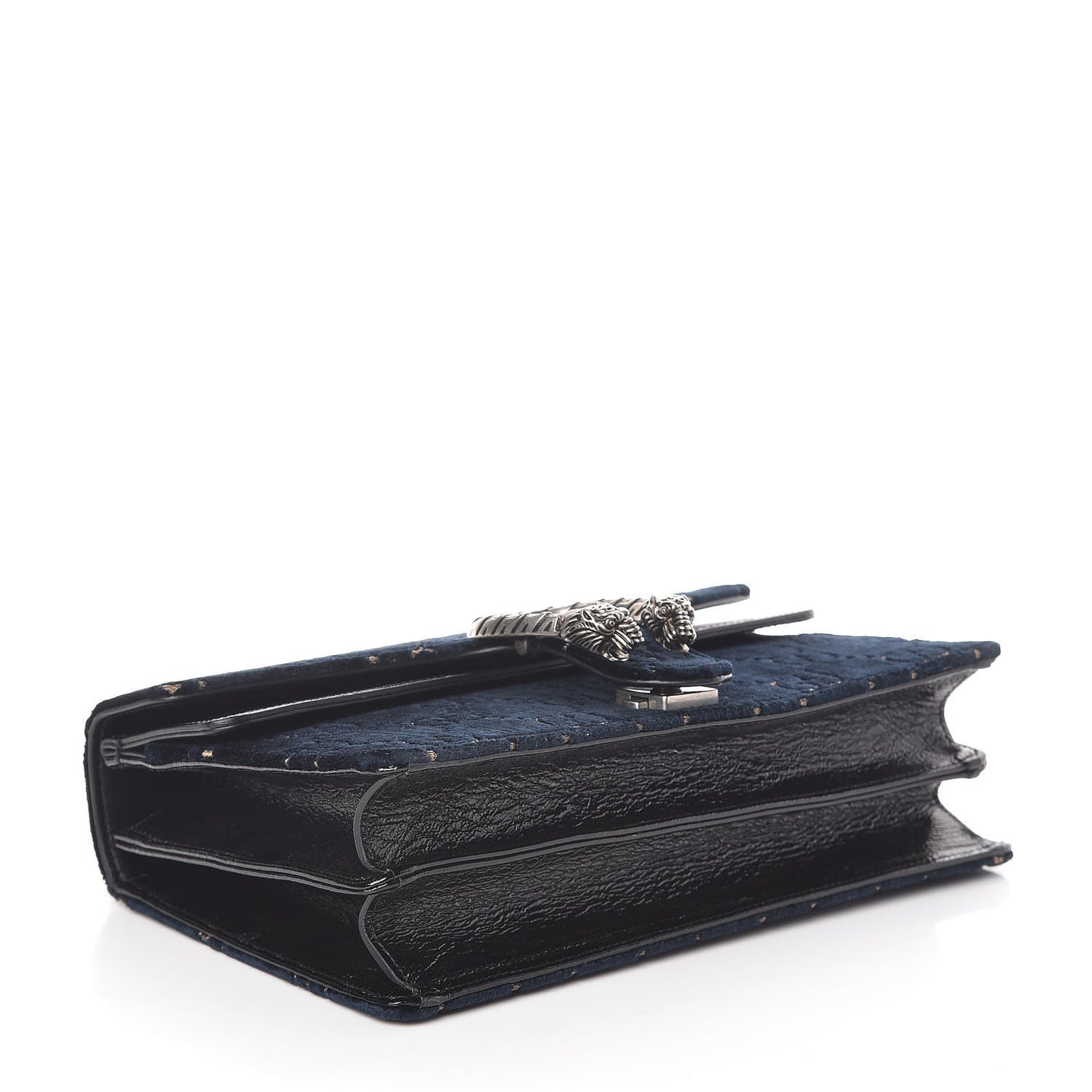Velvet Skipper GG Monogram Small Dionysus Shoulder Bag Blue Beige Black