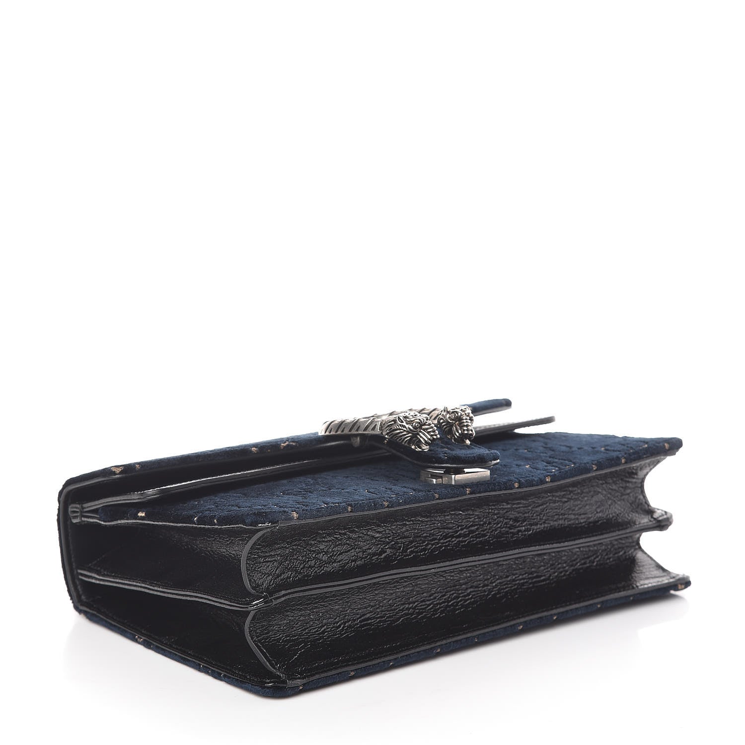 Gucci Velvet Skipper GG Monogram Small Dionysus Shoulder Bag Blue Beige Black 5 of 11