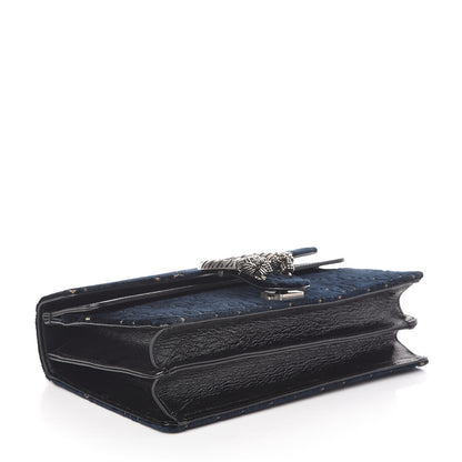 Gucci Velvet Skipper GG Monogram Small Dionysus Shoulder Bag Blue Beige Black 5 of 11
