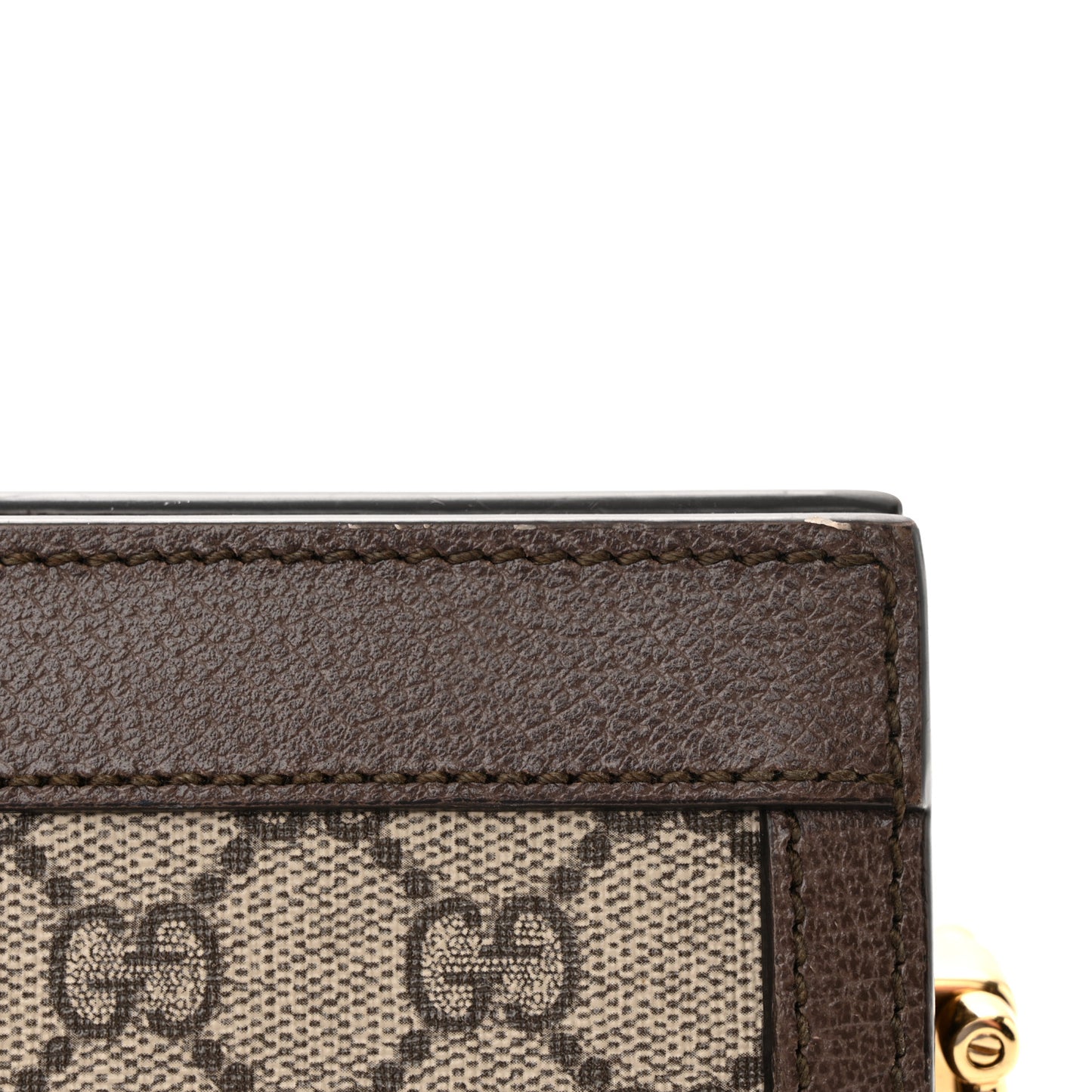 GG Supreme Monogram Web Small Ophidia Chain Shoulder Bag Brown