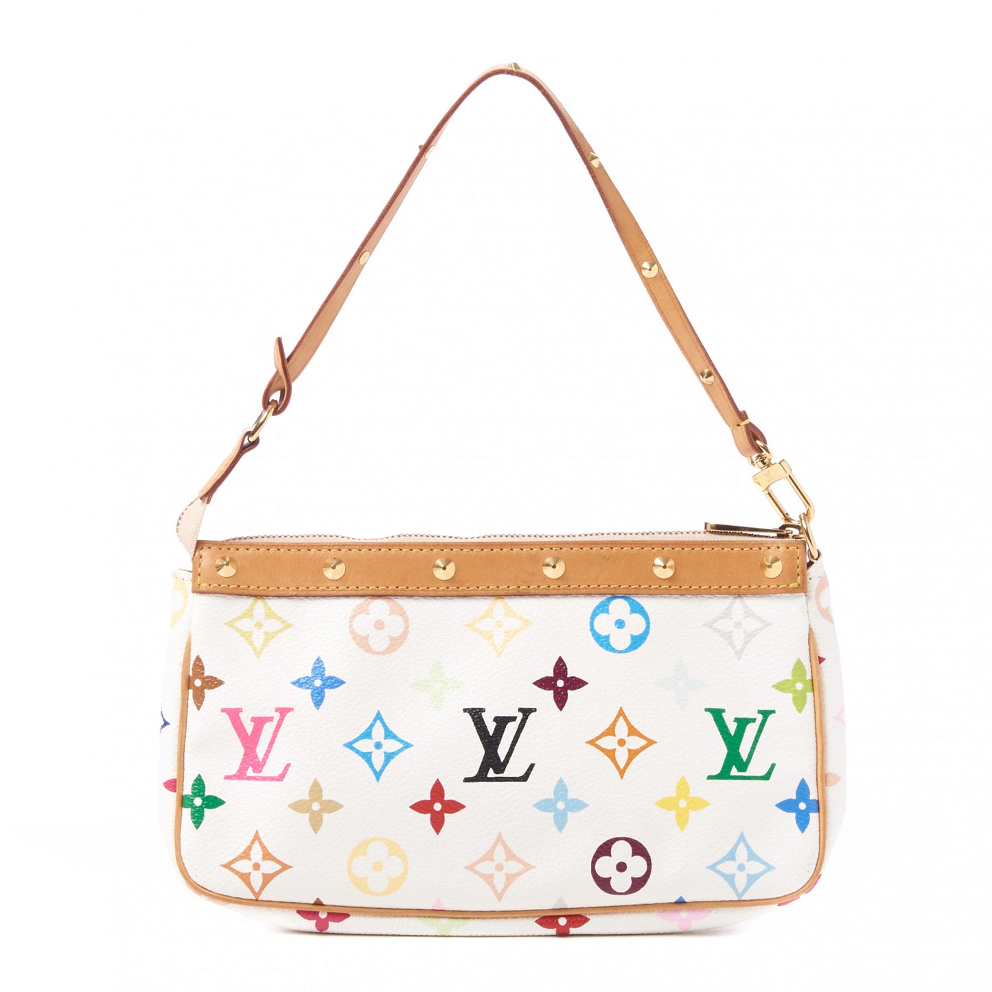 Monogram Multicolor Pochette Accessories White