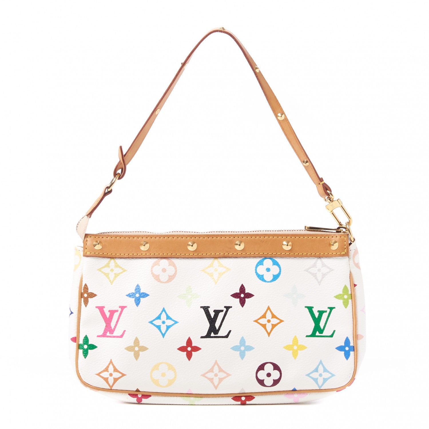 Louis Vuitton Monogram Multicolor Pochette Accessories White 1 of 7