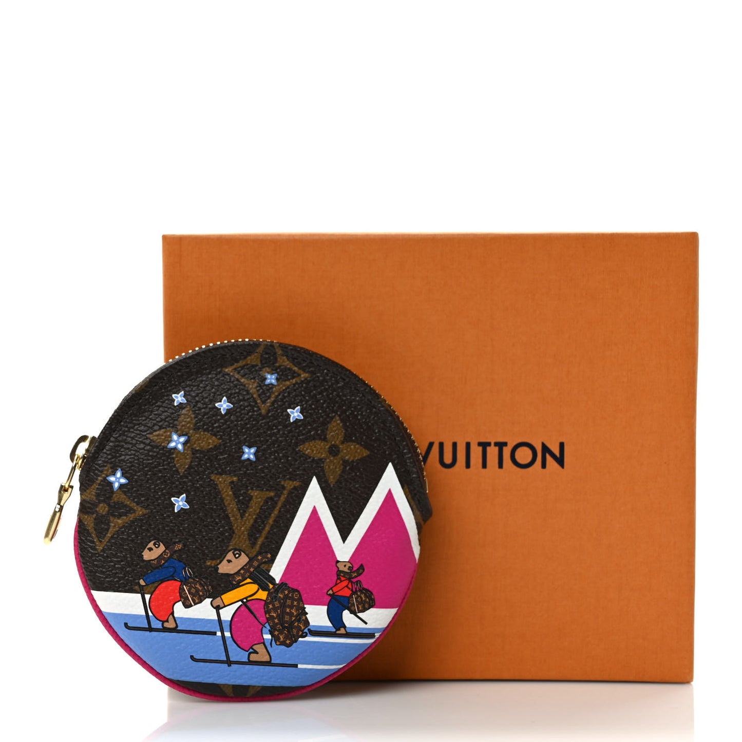 Monogram 2018 Christmas Animation Round Coin Purse