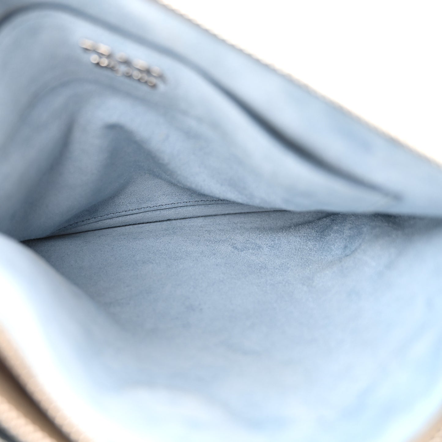 Glace Calf Etiquette Double Zip Crossbody Bag Pomice Astrale