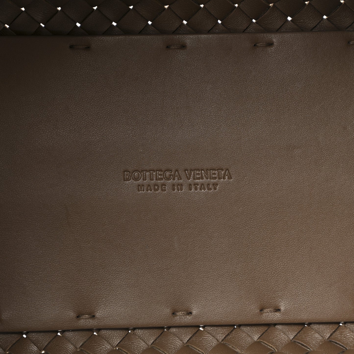 Lambskin Intreccio Small Cabat Taupe