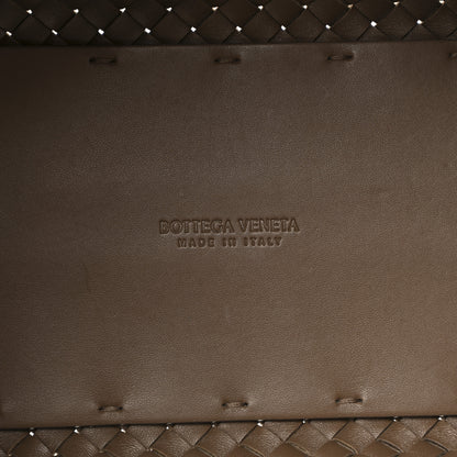 Bottega Veneta Lambskin Intreccio Small Cabat Taupe 7 of 14