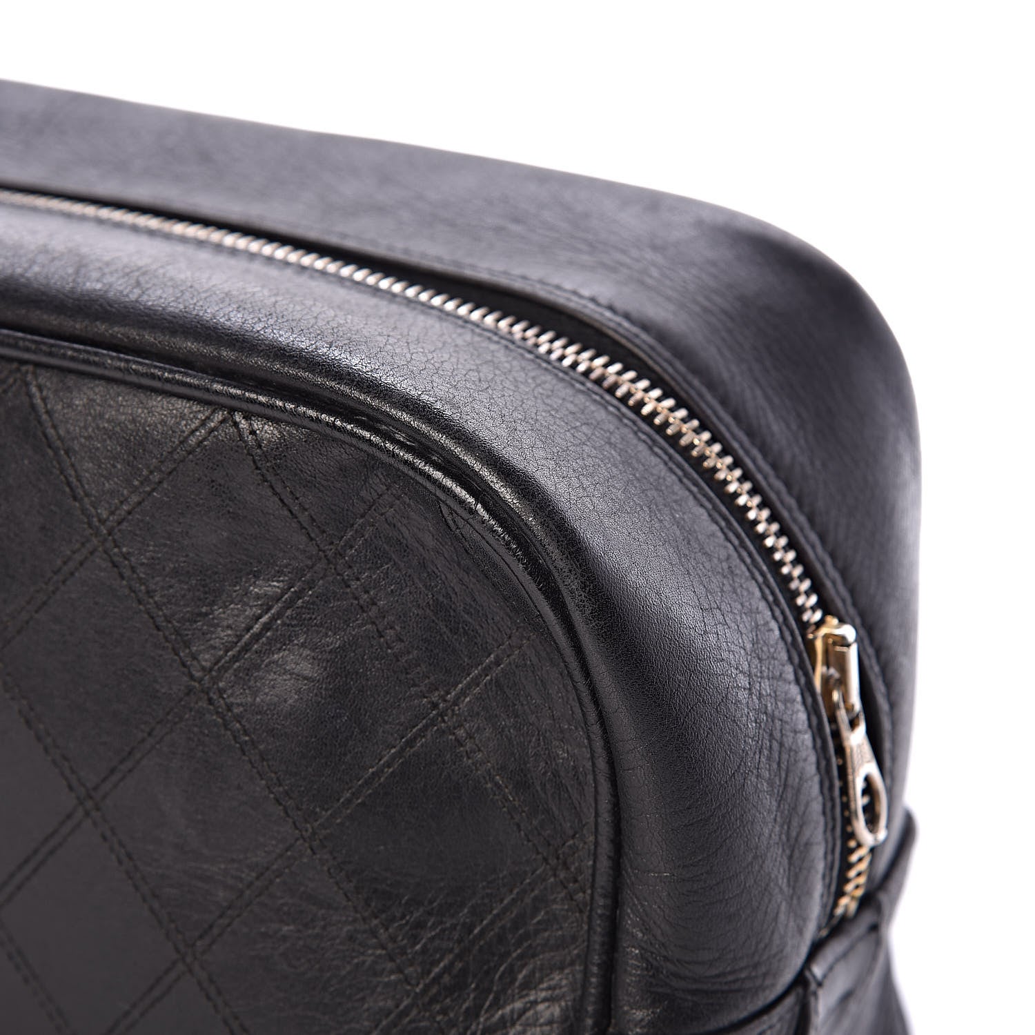 Chanel Lambskin Diamond Stitch Cosmetic Case Black 14 of 16