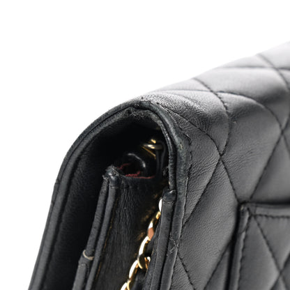 Chanel Lambskin Quilted Wallet On Chain WOC Black 9 of 15