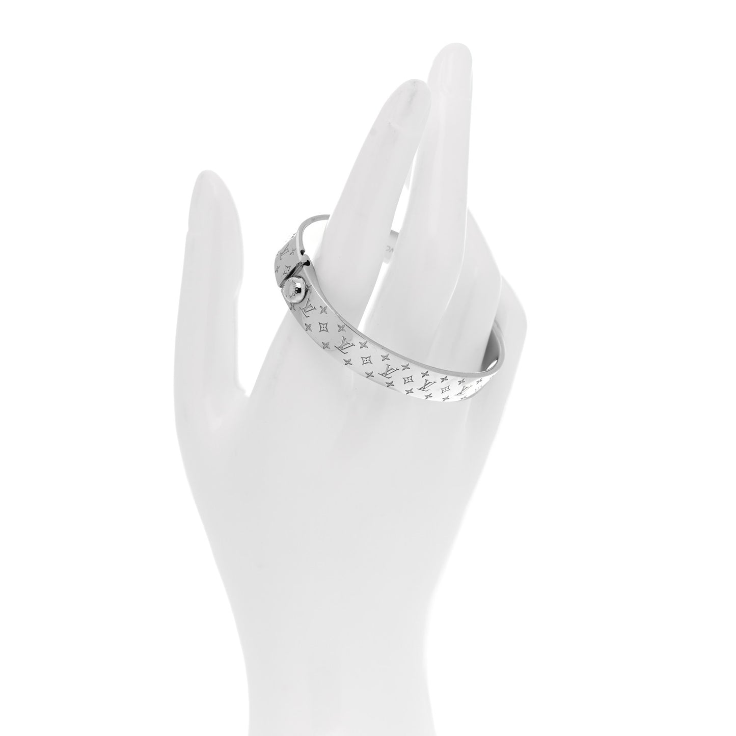 Brass Palladium Plated Nanogram Cuff S Silver