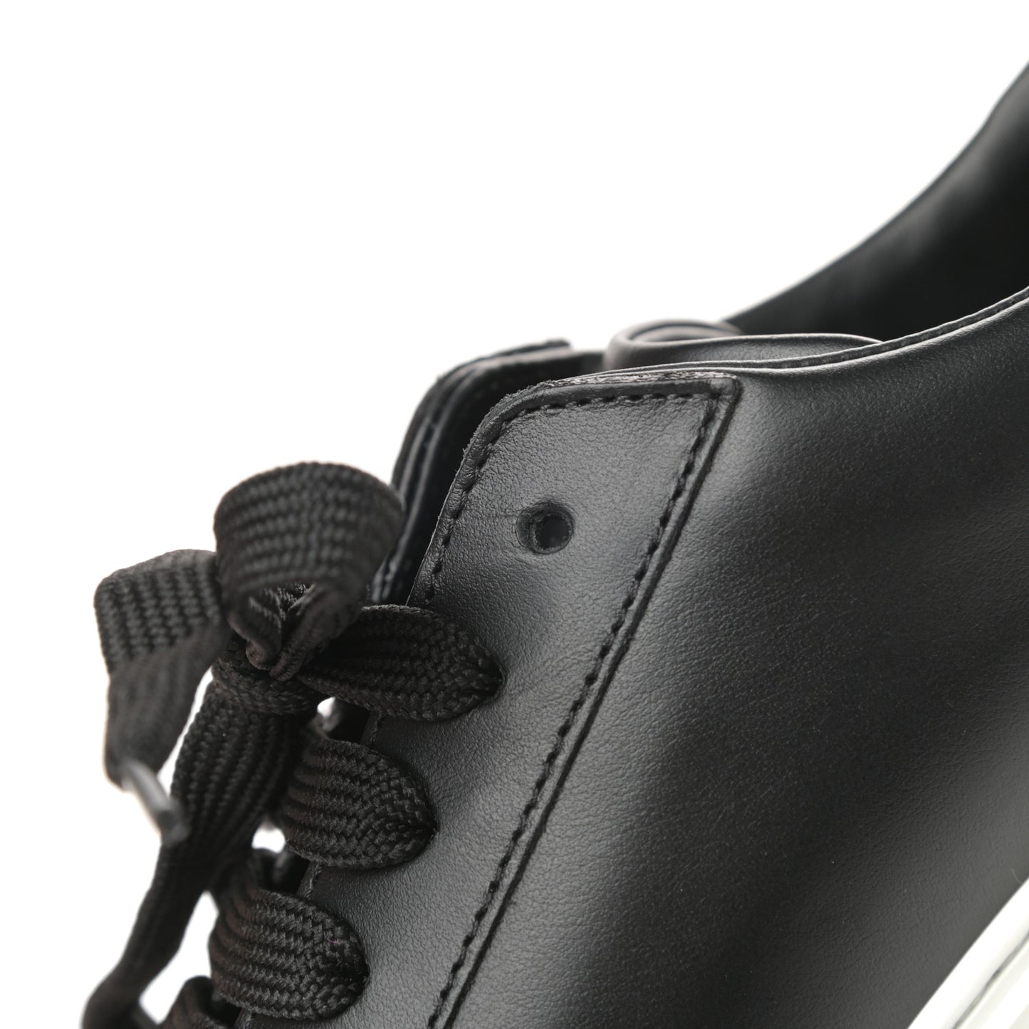 Calfskin Time Out Sneakers 37.5 Black
