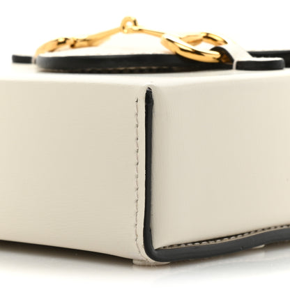 Gucci Boarded Plutone Calfskin Mini Horsebit 1955 Crossbody Bag Mystic White 8 of 9