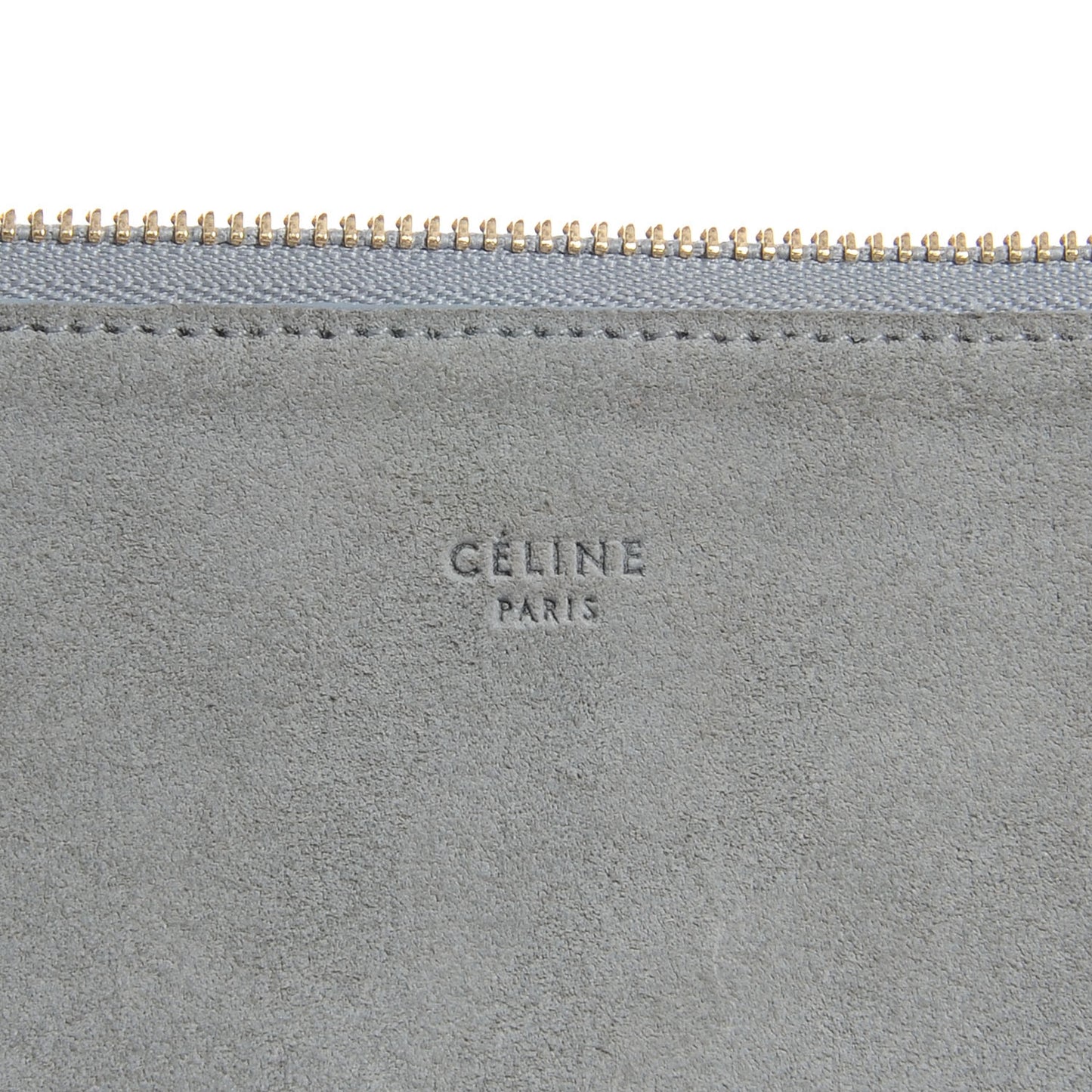 Suede Solo Trio Cosmetic Pouch Sky Blue