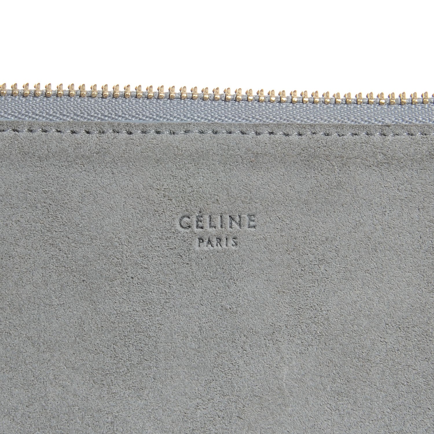 Celine Suede Solo Trio Cosmetic Pouch Sky Blue 6 of 9
