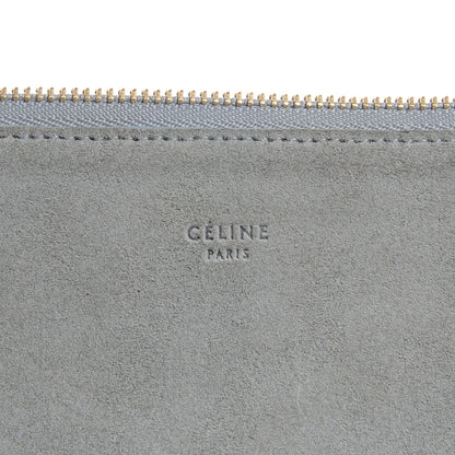 Celine Suede Solo Trio Cosmetic Pouch Sky Blue 6 of 9