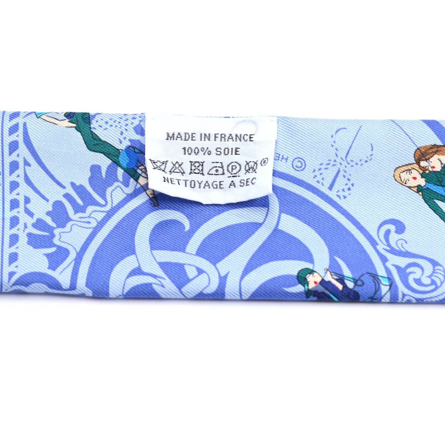 Silk Ex-Libris Les Parisiennes Twilly Ciel Turquoise Lavender