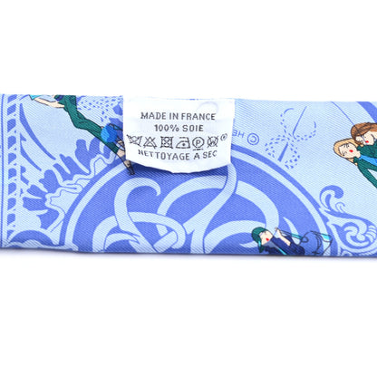 Hermes Silk Ex-Libris Les Parisiennes Twilly Ciel Turquoise Lavender 2 of 4