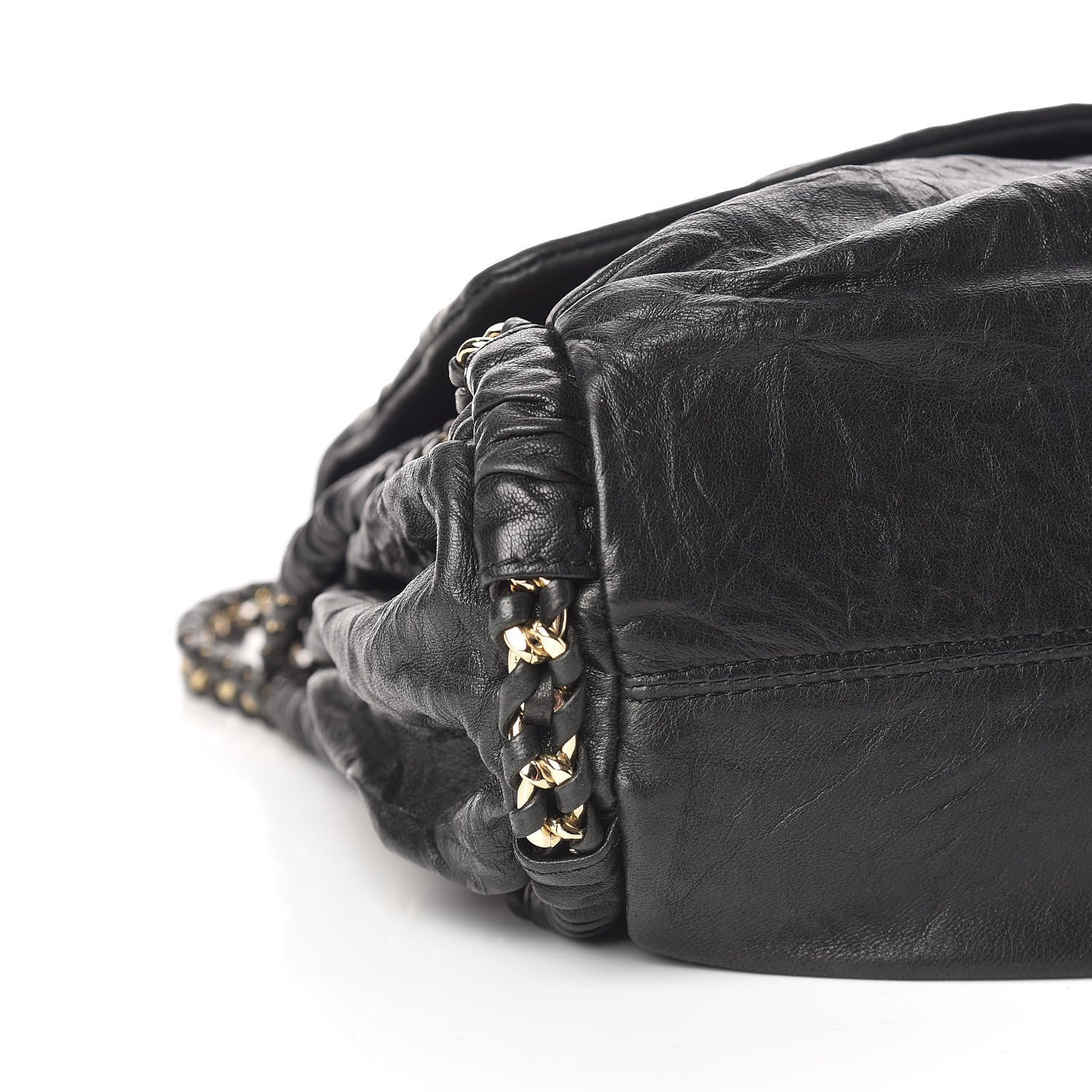 MCM Lambskin Flap Bag Black 9 of 12