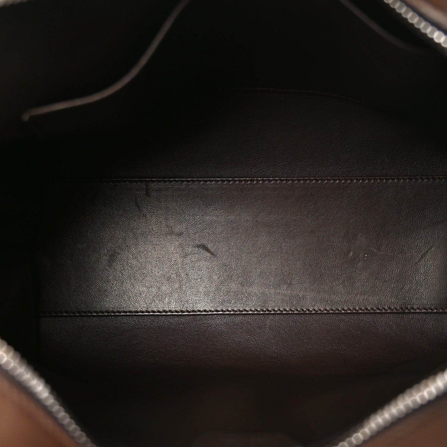 The Row Polished Saddle Calfskin Agnes 12 Deep Brown 5 of 9