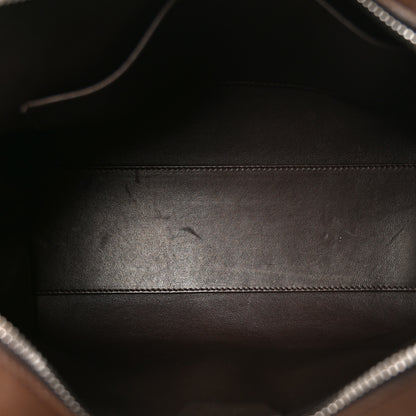 The Row Polished Saddle Calfskin Agnes 12 Deep Brown 5 of 9