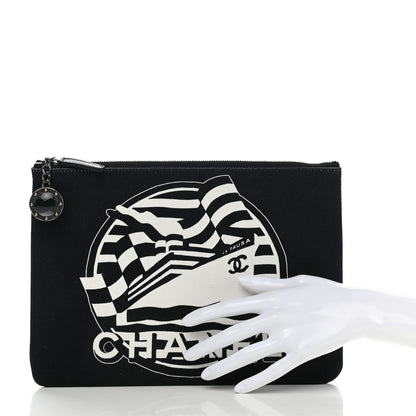 Chanel Canvas La Pausa Cosmetic Case Black 2 of 7