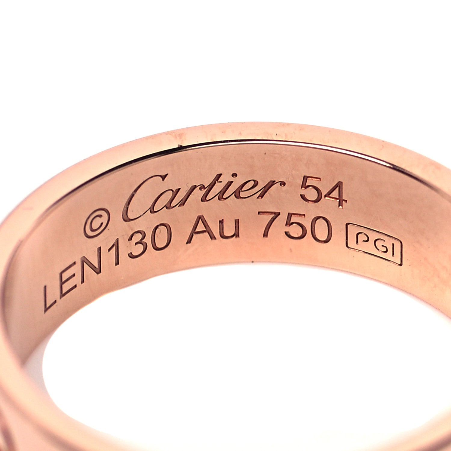 Cartier 18K Pink Gold 5.5mm LOVE Ring 54 6.75 4 of 5