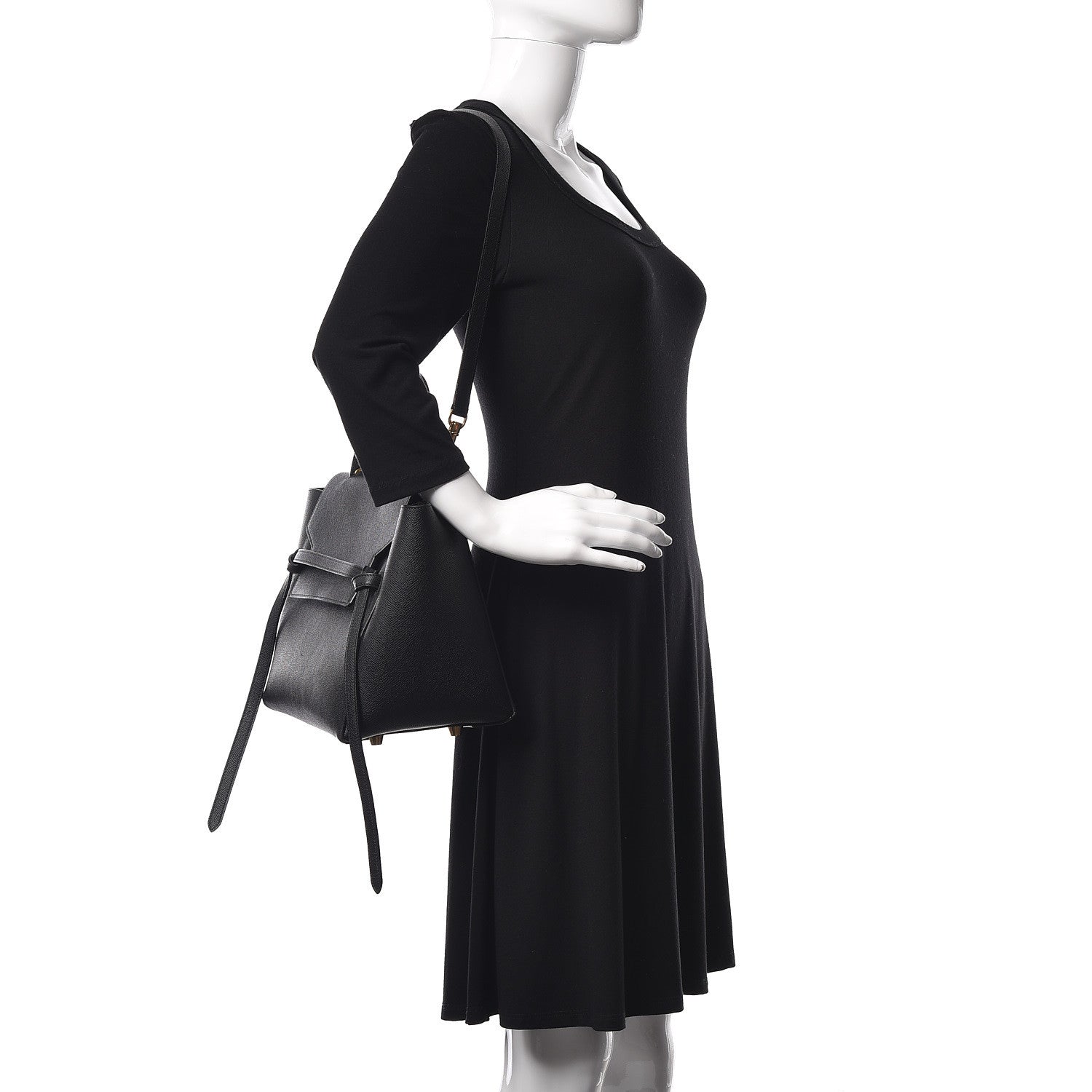 Celine Grained Calfskin Mini Belt Bag Black 2 of 9