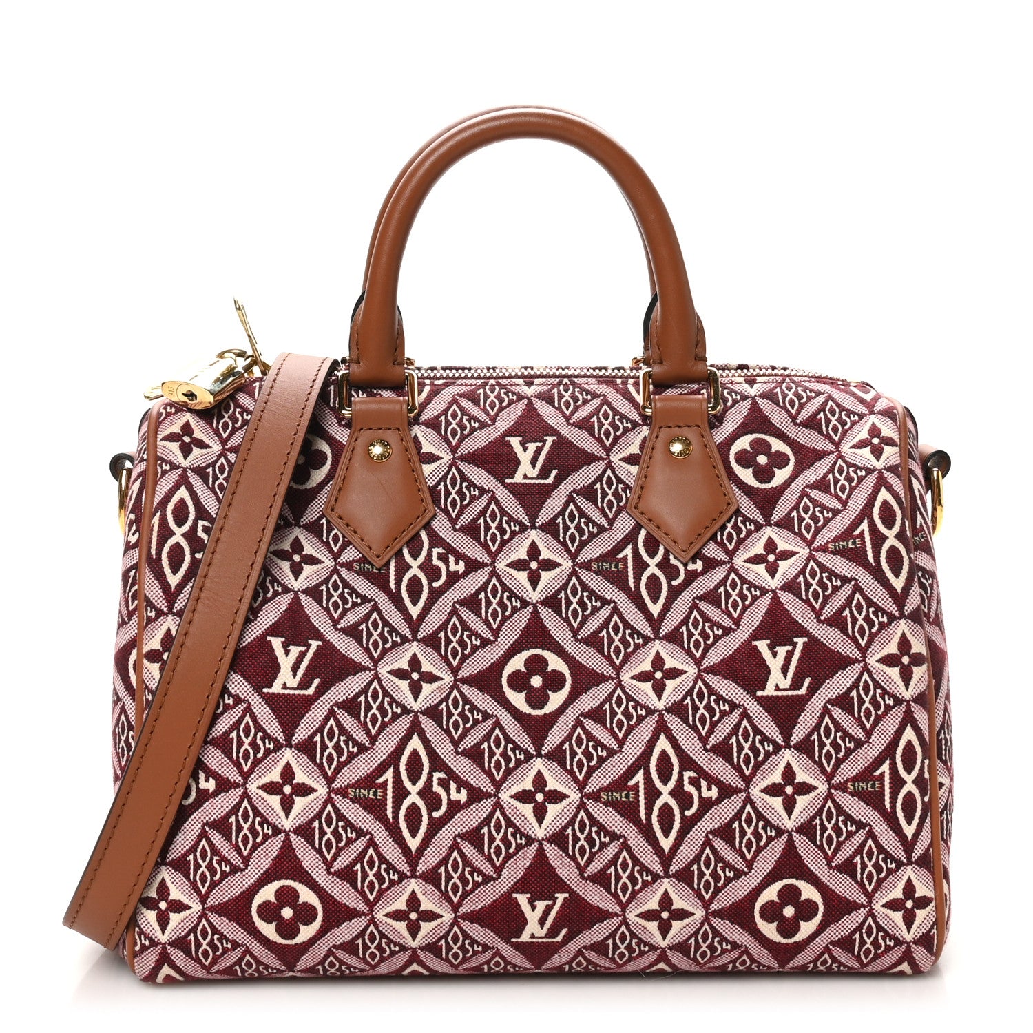 Louis Vuitton Jacquard Since 1854 Speedy Bandouliere 25 Bordeaux 1 of 9