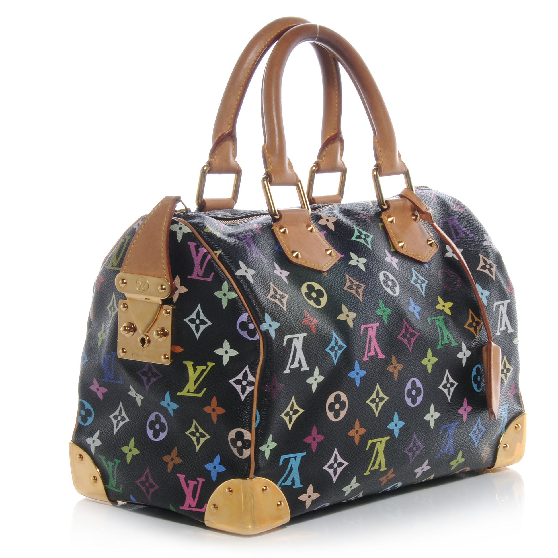 Louis Vuitton Monogram Multicolor Speedy 30 Black 3 of 9