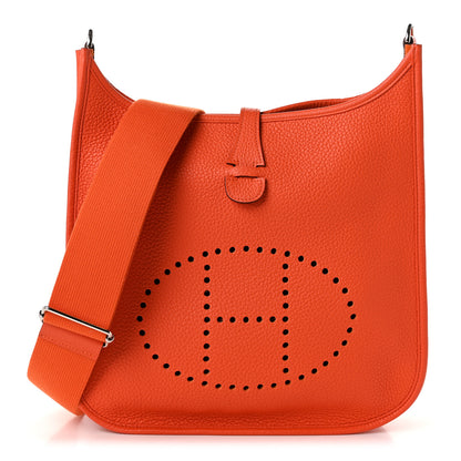 Hermes Taurillon Clemence Evelyne III PM Feu 1 of 11
