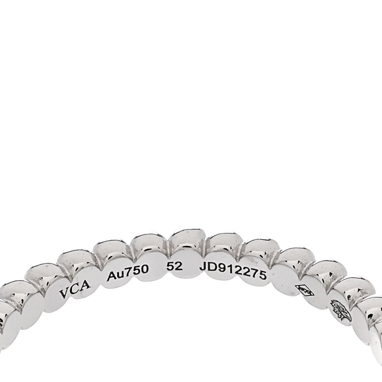 Van Cleef & Arpels 18K White Gold Small Perlee Ring 52 6 4 of 5